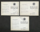 Lotto 3 Tessere Movimento Sociale Rivoluzionario Europeo - 1945 / 1946 - Unclassified