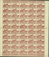 Tunisie 1939 - Colonie Française- Timbres Neufs. Yvert Nr.: 221.Feuille De 50 Avec Coin Date 1/8/39..... (EB) AR-02708 - Unused Stamps