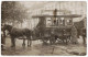 PAARDEN TRAM HIPPOMOBILE Bruxelles Carte Photo Anime Personnel Cheval - Fotokaart Tramway Brussel SOCIETE DU CENTRAL CAR - Nahverkehr, Oberirdisch