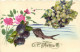 Illustrateur 1er Avril Poisson Fleur Ajouris Muguet Prunes RV - Erster April