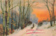 FETES ET VOEUX - Nouvel An - Un Chemin Dans La Neige Recouvert De Neige - Colorisé -  Carte Postale Ancienne - Nouvel An