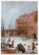 Art - Peinture - Hendrick Avercamp - A Scene On The Ice Near A Tovun (détail) - CPM - Etat Scotch Collé Au Dos - Voir Sc - Pittura & Quadri