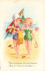 ENFANTS - Dessins D'enfants - Deux Amoureux S'en Vont Heureux - Colorisé - Carte Postale Ancienne - Dessins D'enfants