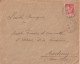 1934 - ALSACE - CACHET AMBULANT FERRETTE A MULHOUSE 1° (IND 7 !) ENVELOPPE De ALTKIRCH => STRASBOURG - Bahnpost