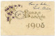 3 Cpa Fleurs Gaufrées Bonne Année 1905 - Nouvel An