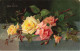 FLEURS - Des Tiges De Roses - Colorisé - Carte Postale Ancienne - Fleurs