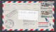 LETTRE PAR AVION ET PAR EXPRESS DE TUNIS, AVEC 2 TIMBRES Y+t PA 14 ET 15, POUR BRUXELLES,1953.3 CACHETS D'ARRIVEE,REMARQ - Tunisie (1956-...)