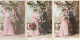 4V4Sb   Série Lot De 6 Cpa Couple Amoureux Romantique Diamant Bouquet De Roses Baiser Même Correspondance - Collections & Lots