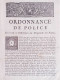 ORDONNANCE DE POLICE CONCERNANT LA DISTRIBUTION DES DROGUES ET POISONS TROYES 1753 MAITRES APOTHICAIRES REMEDES - Décrets & Lois