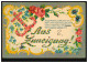 Prägekarte Aus Zuneigung! Blumenanker Rosen Veilchen, BERLIN SW 61 L 28.7.1905 - Sonstige & Ohne Zuordnung