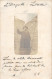 SURREALISME PHOTO MONTAGE - Carte Photo Illusion Le Dirigeable " ZOUM" Partant Avec.. Pour Les Habitants De La Lune 1908 - Photographie