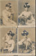 SERIE 6 CARTES PHOTO    LANGAGE D'EVENTAIL.              ZIE 2 SCANS - Femmes