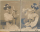 SERIE 6 CARTES PHOTO    LANGAGE D'EVENTAIL.              ZIE 2 SCANS - Femmes