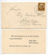 Germany 1938 Cover & Engagement Card; Melle To Schiplage; 3pf. Hindenburg - Briefe U. Dokumente