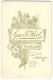 Fotografie Geo. F. Riel, Chicago, 339 W. Madison St., Anschrift Des Ateliers Mit Floraler Verzierung  - Anonieme Personen