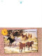 Format Spécial - 175 X 115 Mms Repliée - Animaux - Chevaux - Chevaux Au Galop - Carte Anniversaire - Carte Neuve - Frais - Chevaux