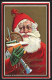 Präge-AK Weihnachtsmann Mit Geschenken, Kleines Haus, Tennisschläger  - Santa Claus