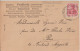 1903 - ALSACE - CACHET CONVOYEUR COLMAR MÜNSTER ZUG 554 (IND 8) CP => PARIS - Storia Postale