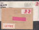 1988 -  LOT DE 2 ENVELOPPES LIBERTE 2.20 F Rouge Oblitérées Avec VARIETE Sans PHO - Usati