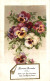 O8 - Carte Postale Fantaisie - Bouquet De Fleurs - Pensées - Bonne Année - Blumen