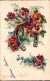 O8 - Carte Postale Fantaisie - Fleurs - Pensées - Fer à Cheval - Fleurs