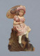 Ancien Chromo Polychrome Découpis, "jeune Fille à L'ombrelle", Vers 1900 - Kinderen