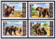 Mongolia 2305-2308, 2307a, 2308a, MNH. Wild Mammals: Bears. 1998. - Mongolia