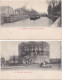 Kain - Griffe - Langstempel 2 X - Cpa Tournai - Le Pont De Fer Et L' Escaut - La Grosse Tour - Linear Postmarks