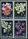 Philippines 850-853a,853b Imperf,MNH.Michel 692-695 A B. Vanda Orchids,1962. - Philippines
