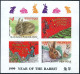 Philippines 2576-1577, 2577a A,B Sheets.MNH. New Year 1999 Lunar Year Of Rabbit. - Filippine