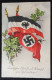 GERMANY THIRD 3rd REICH ORIGINAL COLOUR PROPAGANDA CARD BIRTHDAY GREETINGS FLAGS - War 1939-45