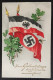 GERMANY THIRD 3rd REICH ORIGINAL COLOUR PROPAGANDA CARD BIRTHDAY GREETINGS FLAGS - Guerre 1939-45