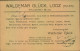 1922, Wernekarte Eines Geschäftes In LODZ - Covers & Documents