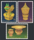 Thailand 1674-1676,1676a Sheet,MNH.Michel 1710-1712,Bl.84. Royal Utensils.1996. - Thailand