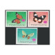 Yemen Kingdom 448A-450A,448B-450B Michel. Butterflies 1968. - Jemen