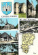 02 - Château Thierry - Multivues - Carte Géographique - Blasons - Flamme Postale - CPM - Voir Scans Recto-Verso  - Chateau Thierry