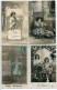 LOT 6 CPA Fantaisies * Jeune Fille Fillette Enfant Mille Doux Baisers * Brouette Fleurs - Other & Unclassified