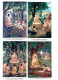 LOT 5 Cpa - THAILAND -- Buddha Life - Animation - Arbre BICHE  Fleur - Bouddhisme