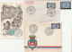 N°889, Obl: 1er Jour Illustrée Congrès De Bordeaux + Une Carte Decaris + Variété Bleu Ciel. Cote 385€. Très Rare. - Covers & Documents