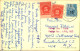 1955, Ansichtskarte Mit 10 Auf 12 Pfg. FJP Nach USA Mit Nachporto - Covers & Documents