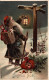 K1405 - Illustrateur - JOYEUX NOËL - PÉRE NOËL - Carte Gaufrée - 1900-1949