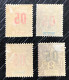 Lot De 4 Timbres Mayotte 1912 - Unused Stamps