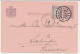 Briefkaart G. 32 / Bijfrankering Nijmegen - Belgie 1895 - Postal Stationery
