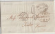 1853 - ANGLETERRE - ENTREE AMBULANT AM 2 CALAIS 2 ! - LETTRE DE LONDRES CACHET CROIX MALTE => TOULON - Postmark Collection
