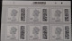 S.G. V4750 ~ CYLINDER BLOCK OF 15 X 50p BARCODED MACHINS UNFOLDED & NHM #01251 - Machins