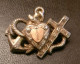 Broche Religieuse Argent Et Or Début XXe "Sainte Marie / Les Trois Vertues" Religious Brooch - Religion & Esotérisme