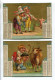 Lot 6 Grands Chromos   Chromo Calendrier 1880 1881 BOGNARD 3 58 59 Caricatures 139 X103 - Sonstige & Ohne Zuordnung