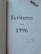 Ecritures 1996 - Autres & Non Classés