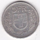 Suisse 5 Francs 1939 B En Argent - 5 Franken