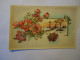 ITALY POSTCARDS  RELIEF STATUE FLOWERS  CHRISTMAS COLDEN COLOURS - Other & Unclassified